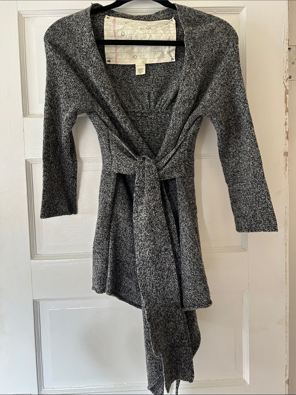 Wool Cardigan - Anthropologie - Birds on a Wire - Gray size XS